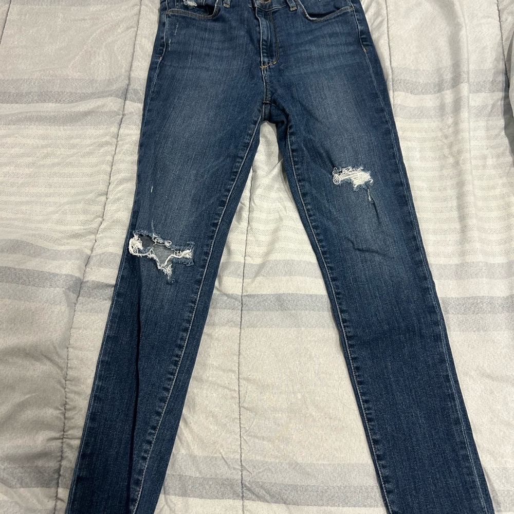 Joe's Jeans Dark Blue Distressed Skinny Jeans